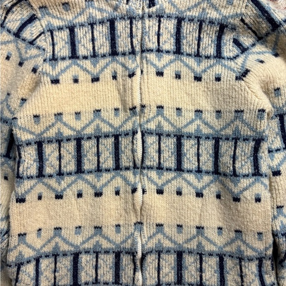 Vintage 80s Tundra Zip-up Striped Sweater Small - Picture 4 of 7